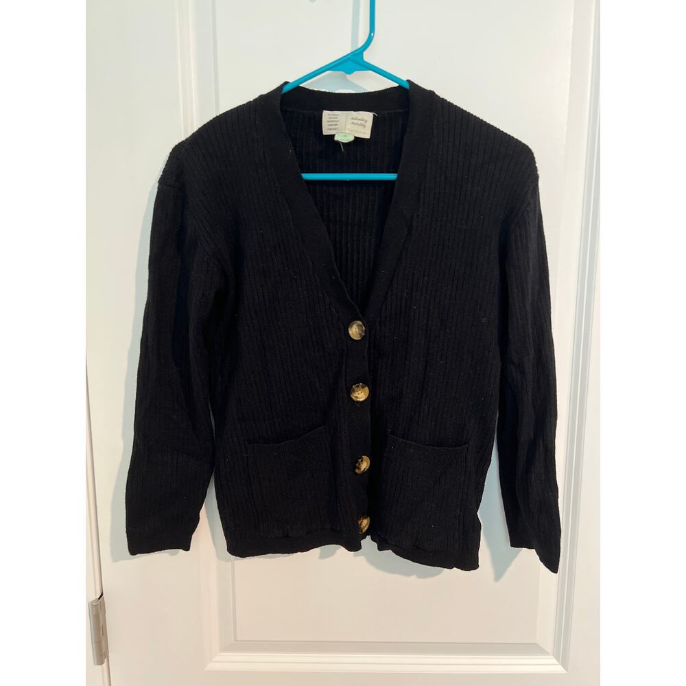 Anthropologie Saturday/Sunday Black Button-Down Cardigan – Size XS